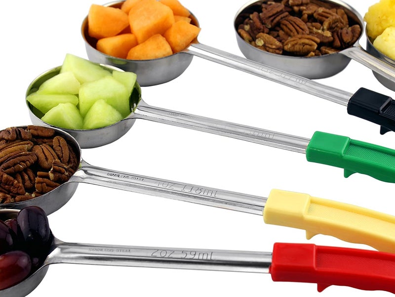 Darware Portion Control Serving Spoons (6-Piece Ladle Set); w 1/4 Cup, 1/2 Cup, 3/4 Cup & 1 Cup (2, 4, 6, 8 oz) & 1/2 & 1 Cup Utensils/Spoodles - Image 2